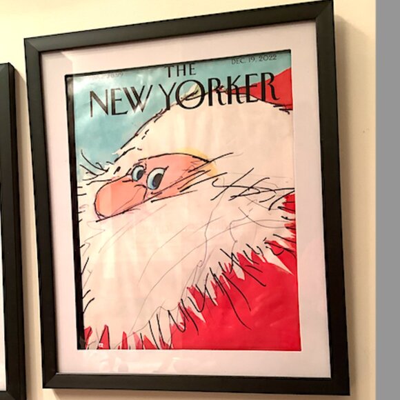 Framed The New Yorker full magazine: Dec. 19, 2022, "Believe", by George Booth - Picture 1 of 2